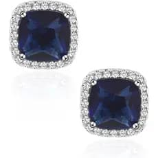 Brincos de Zircônia Cúbica Quadrados 7mm, Brincos de Pedra de Nascimento, Brincos Hipoalergênicos com Corte Princesa, Br