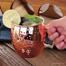 Caneca de Cobre Moscow Mule, 18oz, para Coquetéis, Vinho, Cerveja, Bebidas Geladas, Bar, Festa, Presente N4TC