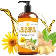 Óleo de Gengibre para Massagem e Terapia, Óleo de Gengibre para Drenagem Linfática, Óleo para Massagem de Dores, Óleo Co