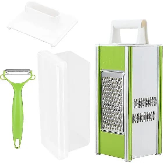 Ralador de cozinha, ralador de queijo, picador multifuncional 5 em 1, descascador de vegetais, ralador manual e descasca
