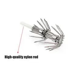 Mingstoree.br Dioche Luminous Squid Jig Hooks Guarda-chuva de camarão de madeira de pesca de aço inoxidável para reparo