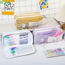 Bolsa De Caneta BLING , Lápis Multifuncional À Prova De Sujeira , Organizador De Papelaria De Nove Camadas De Grande Cap