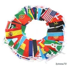 Nea-100 Corda Countries Bandeira, Bandeira Bunting Para Abertura, Esportes, Eventos Do Partido