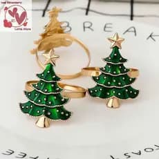 Beautyus 6 Pçs Anéis De Guardanapo De Natal Enfeites De Árvore Casa Cozinha Jantar Mesa Decoração Ano Novo Fontes De Fes