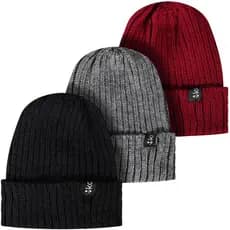Touca Estilo Urbano De Lã Tricô Canelado Gorro Fashion Moderno Quente Dias Frios Masculino Feminino