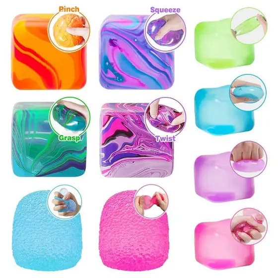 Needoh Nice Cube Super Dream Toy Sólido Squeeze Fluid Squeeze Music Symphony Brinquedo de descompressão