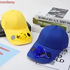 NEEDWAYB Chapéu De Sol Com Ventilador De Verão , Boné De Solar Vento Forte E Proteção Beisebol Movido A Energia USB /