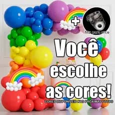 Kit de 75 Balões Coloridos para Arco Desconstruído - Decoração de Festa em Casa