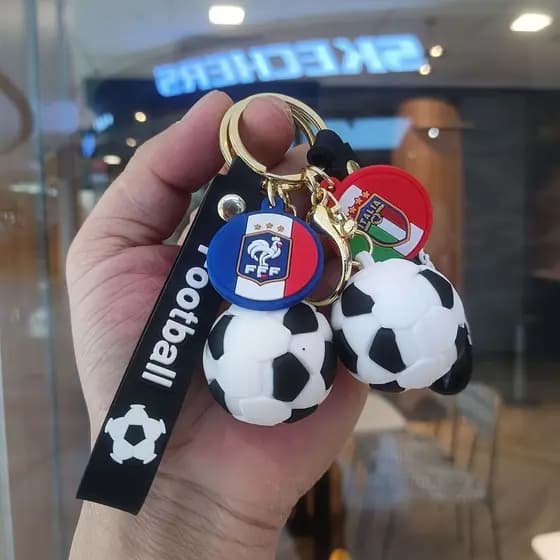 Chaveiro de futebol da copa do mundo, lembrança, chave de carro, boneca pendurada, bolsa criativa, chaveiro, pequeno pre