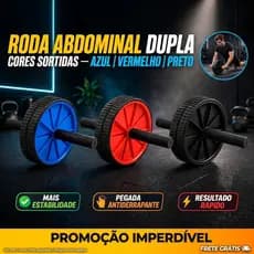 Roda Abdominal Dupla Ab Wheel Exercícios Treino Casa Academia Calistenia Crossfit Fitness Core Musculação Antiderrapante