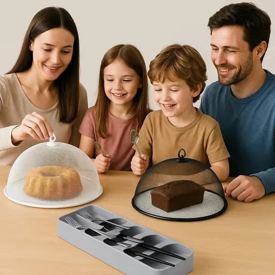 Telas Protetoras Alimento Tampa Anti Mosca Cobrir Pao Frutas Bolo Bandeja Cozinha
