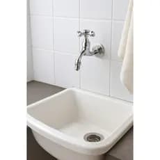 Torneira Cromada Resistente Instalacao Facil Bica Agua Cozinha Banheiro Acabamento Brilho