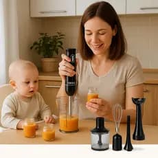 Mixer 3 em 1 Processador Alimentos Batedor Elétrico Misturador Vitaminas Sopas Molho