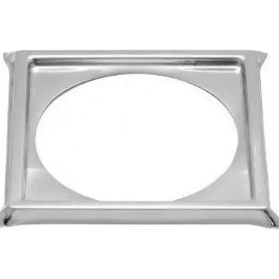 Porta Grelha Caixilho Paradise Cromado Suporte Ralo Inox Quadrado 10cm