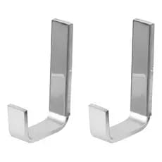 Kit 2 Porta Toalha Rosto Inox Cabide Para Toalha De Banheiro