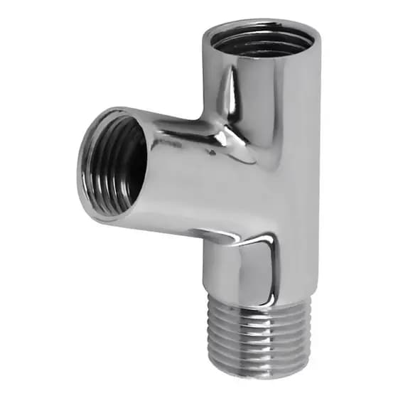 Adaptador Junção Y Ducha Higiênica Filtro 1/2 Metal Cromado