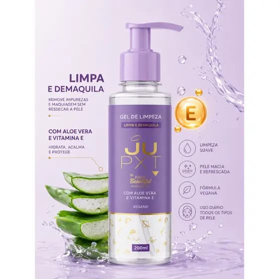 Gel de Limpeza Limpa e Demaquila 200ml JUPXT by Face Beautiful skincare