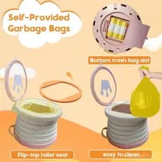 Sanitário Portátil SunnySmile para Crianças, Assento Sanitário Portátil para Viagens de Crianças, Sanitário de Viagem co