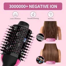 Escova Secadora de Cabelo 4 em 1, Secador e Modelador de Cabelo com Íons Negativos,, Barril de Cerâmica e Titâ