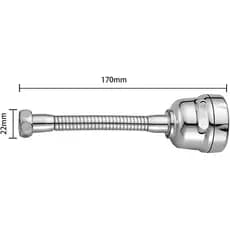 Acessório Pulverizador para Torneira de Cozinha, Adaptador de Torneira Móvel para Pia de Cozinha, 360 °   Bico de Saída