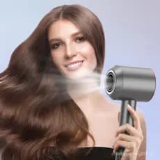 Secador de Cabelo de Secagem Rápida 1600W, Secador de Cabelo com Íons Negativos e Motor Digital Potente Sem Escovas de A