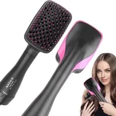 Secador de cabelo e escova alisadora em um só, escova secadora de cabelo com íons negativos, escova alisadora iônica de