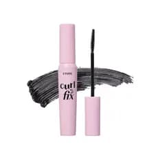 Máscara de Cílios ETUDE Curl Fix, Máscara para Cílios, Curvatura Forte, Longa Duração, À Prova d'Água, Leve, Maquiagem C