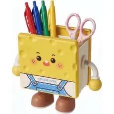 Porta-canetas para Mesa Fofo, Porta-lápis e Canetas, Acessórios de Mesa Kawaii para Crianças e Meninas - Queijo