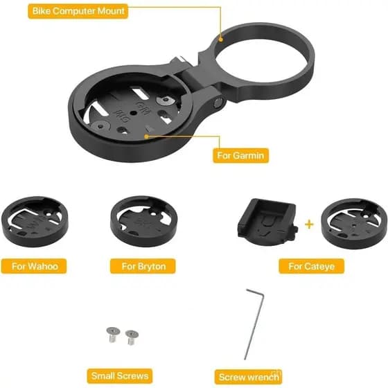 Suporte de Guidão para Garmin - Suporte Ajustável para Ciclocomputador Frontal para Guidão Wahoo, Ciclismo de Estrada, C