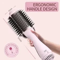 Escova Secadora de Cabelo Umeely, Secador e Modelador 4 em 1 Aprimorado com Íons Negativos, Anti-frizz, Barril de Cerâmi