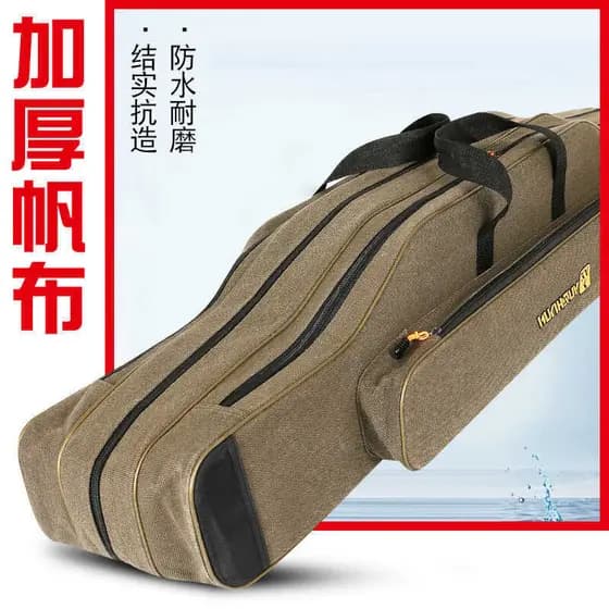 Bolsa de vara de pesca de lona grossa Mochila Bolsa de pesca Vara de mar de grande capacidade Bolsa de barriga grande Bo