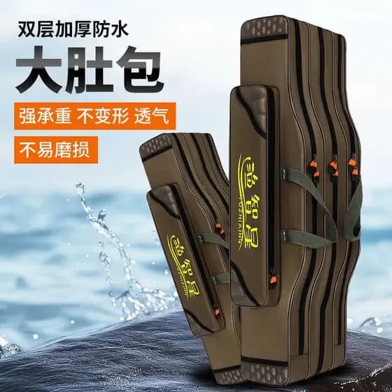 Bolsa para equipamentos de pesca Bolsa para vara de pesca Bolsa para vara de pesca com barriga grande Mochila impermeáve