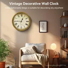 Relógio de Parede Decorativo, Relógio de Parede de 10 Polegadas com Compartimento Secreto, Cofre Discreto com Compartime