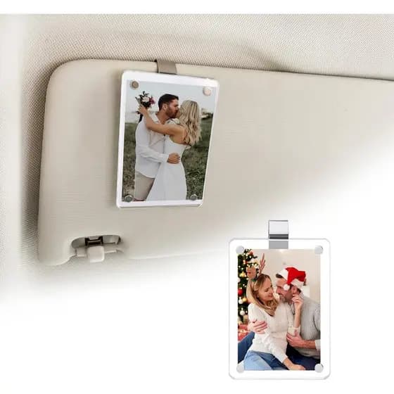 Presente para namorado, marido, namorada, pai: porta-fotos para decoração interior de carro, clipe magnético para fotos
