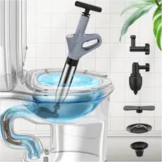 Desentupidor de vaso sanitário, desentupidor de alta pressão, pistola de ar para desentupimento com broca espiral, com d