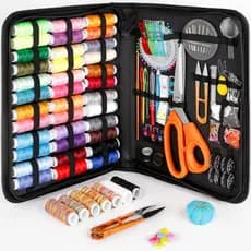 Kit de Costura para Adultos, Kit de Agulhas e Linhas de Costura Maxfanay, Acessórios Profissionais para Costura com Teso