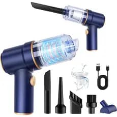 Aspirador de pó portátil KMM para carros, 9000Pa, com função de soprador de ar, 120W de alta potência, com luz LED e múl