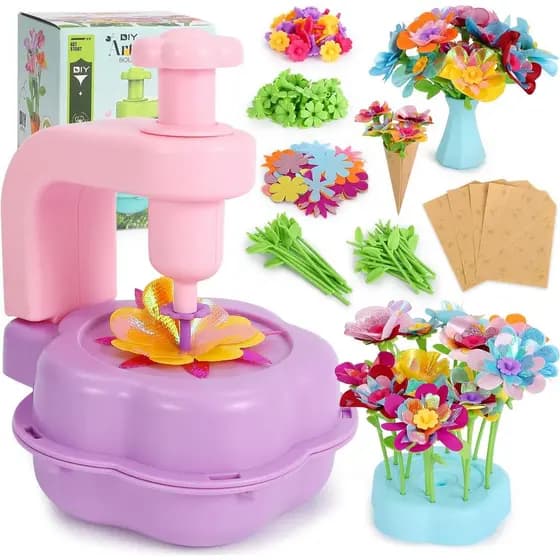 Kits de Artesanato de Flores DAISRED para Crianças, Artes e Artesanato para Meninas de 4 a 9 Anos, Kit de Montagem de Fl