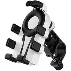 Suporte de Telefone para Bicicleta e Motocicleta, Suporte Universal Ajustável com Fixação Segura (Preto e Branco)