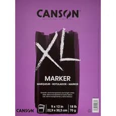 Papel para Marcadores Canson XL Series, Bloco Dobrável, 9x12 polegadas, 100 folhas (18 lbs/70 g) - Papel artístico adequ