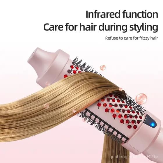 Escova modeladora infravermelha, escova alisadora, modelador de cabelo, escova volumizadora popular, modelador elétrico