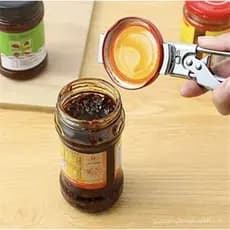 Abridor de Frascos para Mãos Fracas, Abridor de Latas Ajustável em Aço Inoxidável, Abridor de Tampas Apertadas, Utensíli