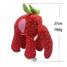 Boneca de pelúcia elefante morango, lindo presente de aniversário de cura 9GDO