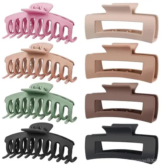 TOCESS 8 Peças de Presilhas Grandes para Cabelo Feminino, Presilhas Grandes para Cabelo Fino, Grosso e Cacheado, Fixação