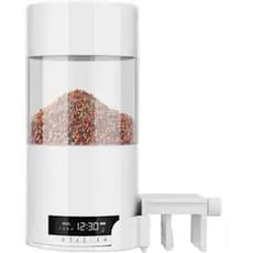 Dispensador automático de ração para peixes Huiji 500ml, adequado para aquários ou pequenos tanques de tartarugas.