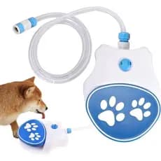 Bebedouro adequado para cães, bebedouro externo para cães, aspersor de brincar, aspersor.
