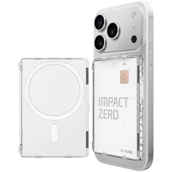 Carteira Magnética Mii Para iPhone Série 17/16/15/14 , [2 Cartões] Porta-Mag Safe Capa Flip Segura , Minimalista De Tele