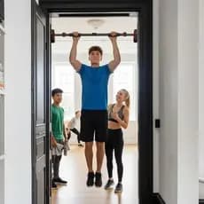Barra Pull Up De Porta Ajustável Para Academia Em Casa-Sem Necessidade De Perfuração , De Treinamento De Força Portátil