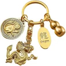 Chaveiro Amuleto Especial De feng shui Para Sorte E Fortuna Encantos Carro Dragão