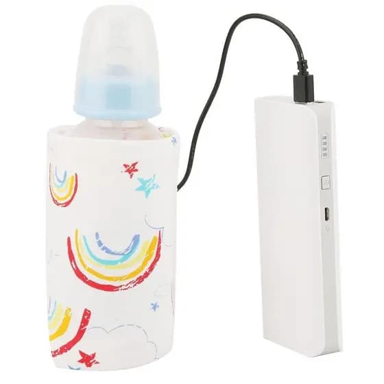 Bolsa térmica portátil para mamadeira, copo térmico multifuncional com USB, utensílios para beber café e chá.